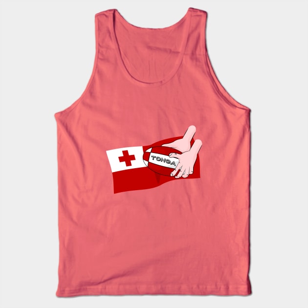 Tonga Rugby Flag Tank Top by mailboxdisco